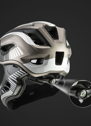 ROCKBROS Kinder helm Integriert Fahrradhelm mit Abnehmbarem Kinnschutz Shopverse