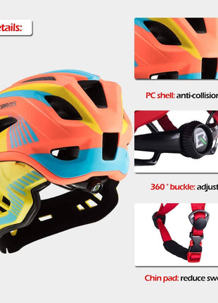 ROCKBROS Kinder helm Integriert Fahrradhelm mit Abnehmbarem Kinnschutz Shopverse