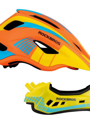 ROCKBROS Kinder helm Integriert Fahrradhelm mit Abnehmbarem Kinnschutz Shopverse