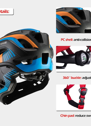 ROCKBROS Kinder helm Integriert Fahrradhelm mit Abnehmbarem Kinnschutz Shopverse