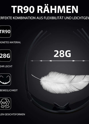 ROCKBROS Polarisierte Fahrradbrille mit 4 Wechselgläser Shopverse