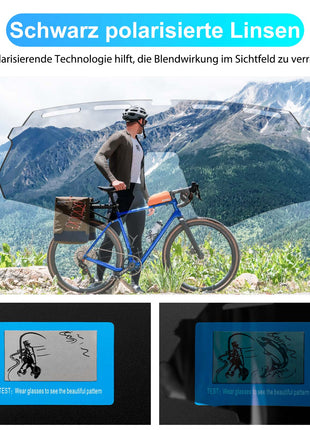 ROCKBROS Polarisierte Fahrradbrille mit 4 Wechselgläser Shopverse