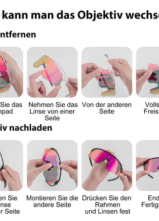 ROCKBROS Polarisierte Fahrradbrille mit 4 Wechselgläser Shopverse
