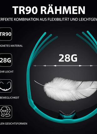 ROCKBROS Polarisierte Fahrradbrille mit 4 Wechselgläser Shopverse