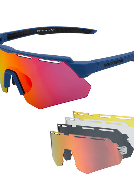 ROCKBROS Polarisierte Fahrradbrille mit 4 Wechselgläser Shopverse