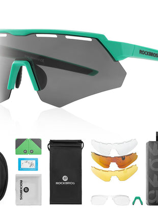 ROCKBROS Polarisierte Fahrradbrille mit 4 Wechselgläser Shopverse