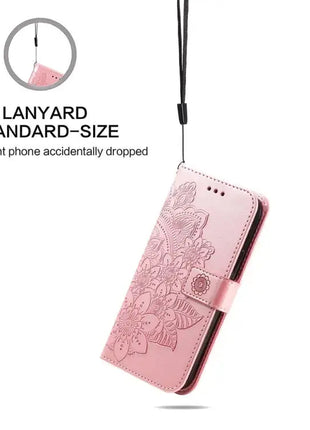 Seven-petal Flowers Embossing Leather Phone Case IEOVIEE Phone Accessories Store