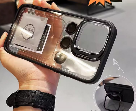 Camera Stand Cases with Lens Protection For iPhone 15 Pro Max (with Free Camera Lens) Shop1104115021 Store